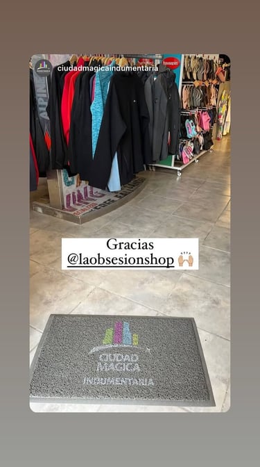 Felpudo personalizado con logo indumentaria ciudad