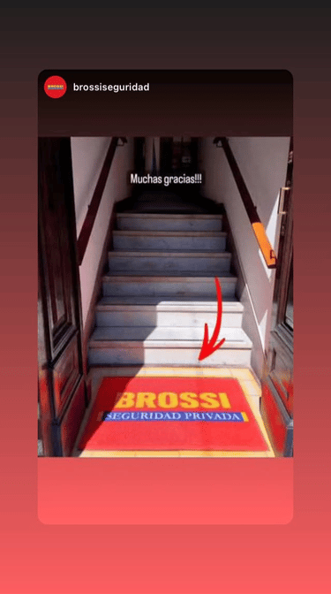 Felpudo personalizado logo oficina brossi