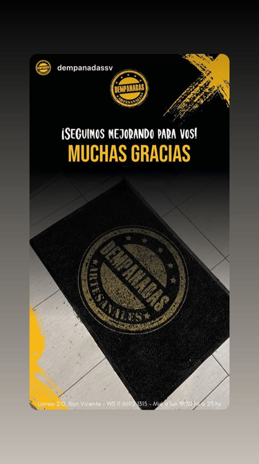 Felpudo con logo personalizado dempanadas