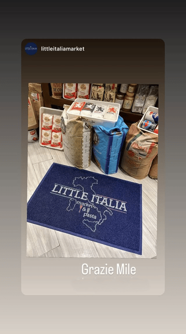 Felpudo con logo personalizado little italia