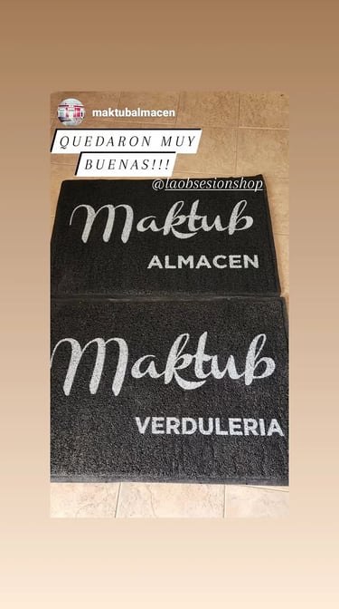 Felpudos con logo personalizado maktub