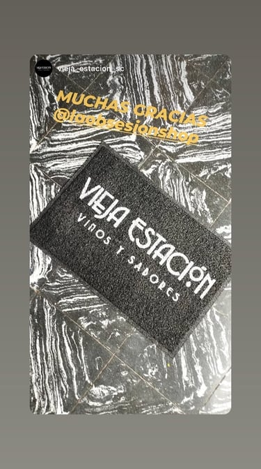 Felpudos con logo personalizado vieja estacion