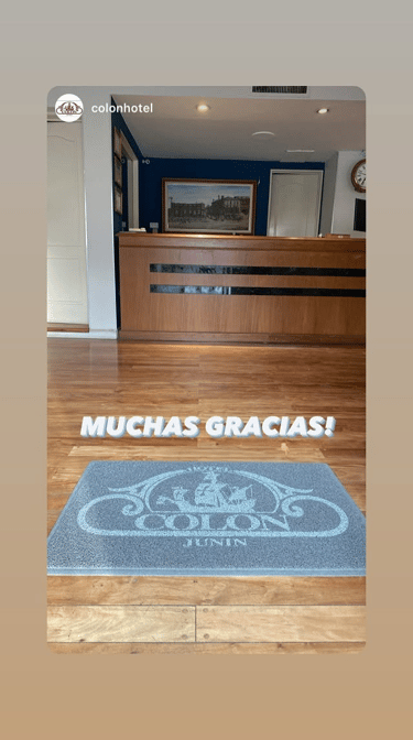 Felpudo personalizado logo hotel colon