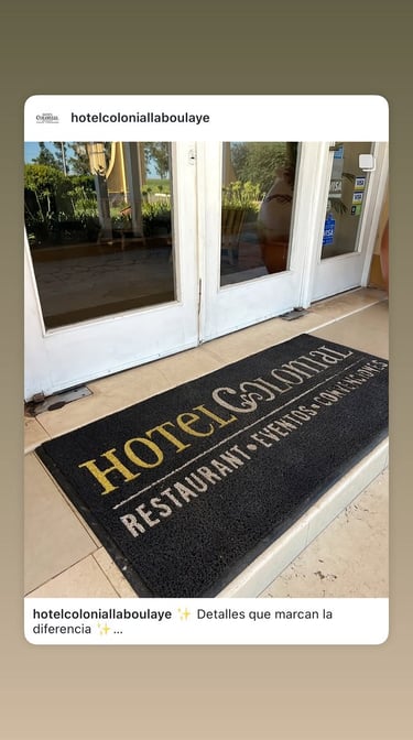 Felpudo personalizado logo hotel colonial