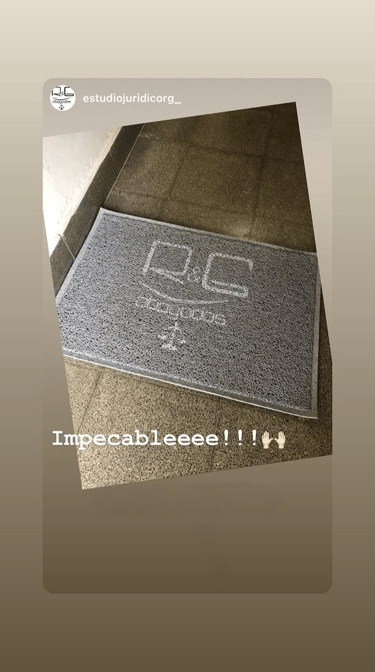 Felpudo personalizado logo oficina abogado