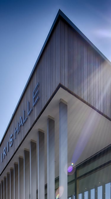 Irishalle Eriskirch von außen