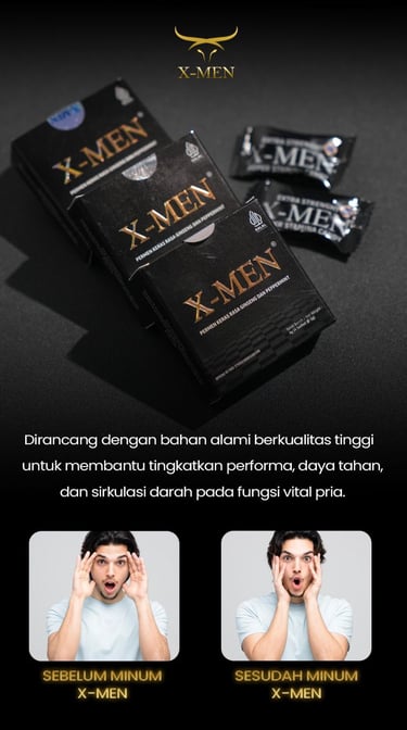 Manfaat permen xmen atau permen x-men untuk meningkatkan stamina pria.