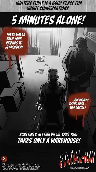 5 Minutes Alone” warehouse scene, Fatal-Ray location