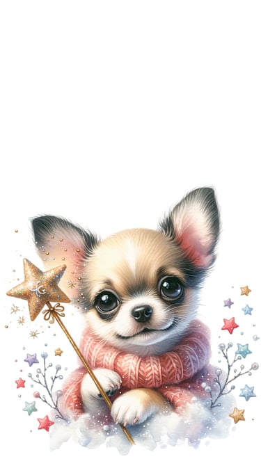 Cute chihuahua with stars