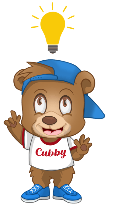 Cabinet cubby with a light bulb bulb on it