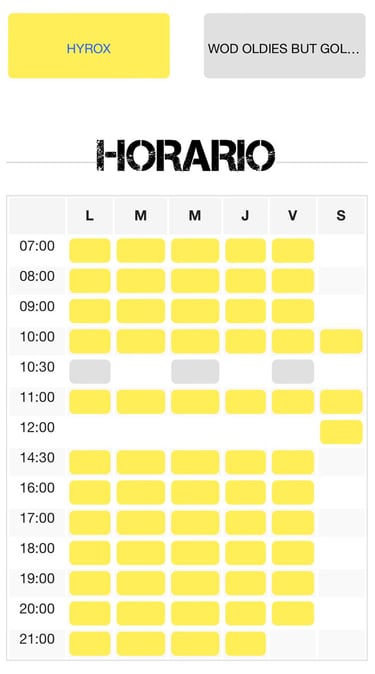 HORARIOS HYROX RIVAS AREA91 HPS