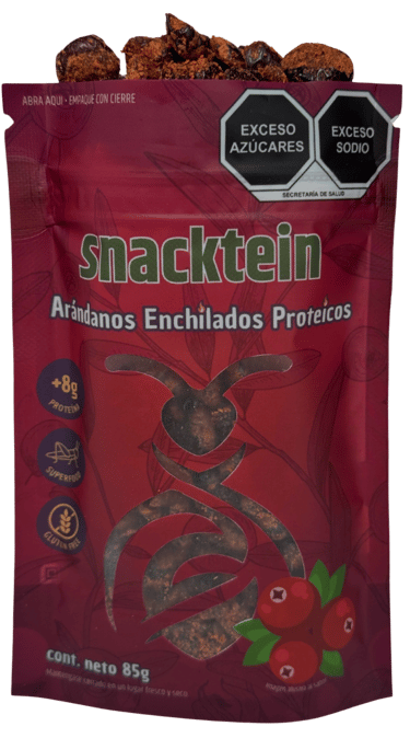 Arándanos enchilados proteicos de snacktein