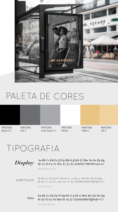 a poster advertising a storefront window in a city