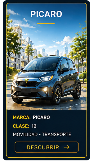 Identidad comercial Pícaro para automóviles y movilidad.