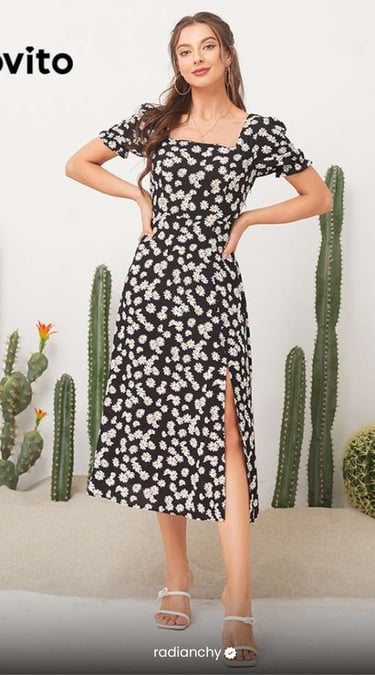 Vestido Midi Floral 