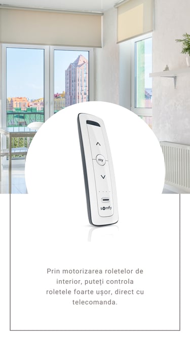 Producator Rolete textile Electrice cu actionare electrica pe telecomanda, buton, de pe telefon