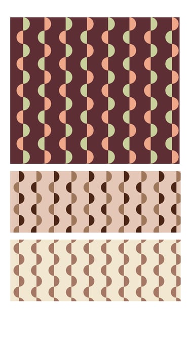 Semi circles in vertical stripes in neutral warm tones for wallpaper, fabric and home decor