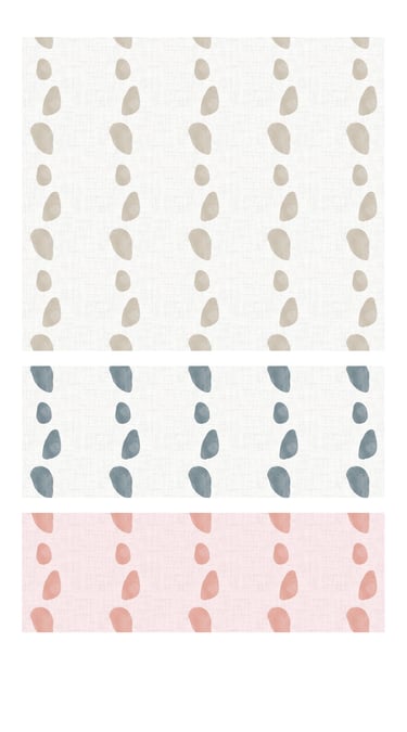 Organic watercolour stones seamless surface pattern designs for wallpaper, home decor and textile licensing.