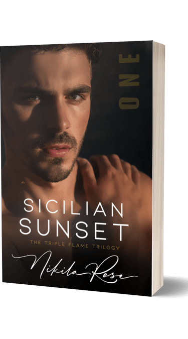Regular cover of the novel Sicilian Sunset