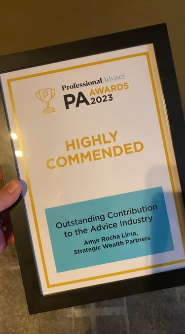 Amyr Rocha Lima MSc FPFS CFP Chartered Financial Planner Professional Adviser Awards 2023