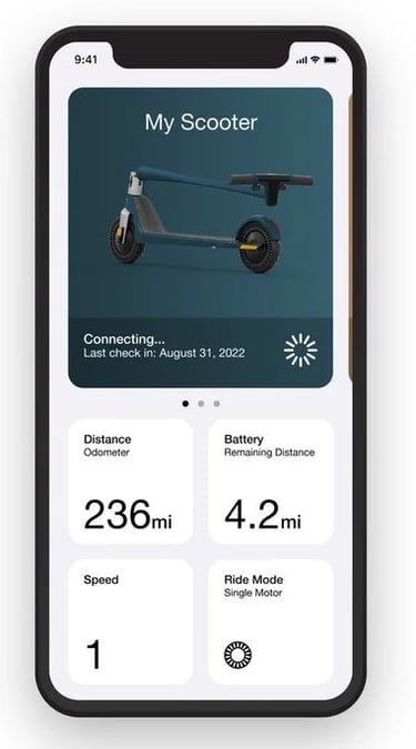 a scooter scooter with a scooter and a scoot