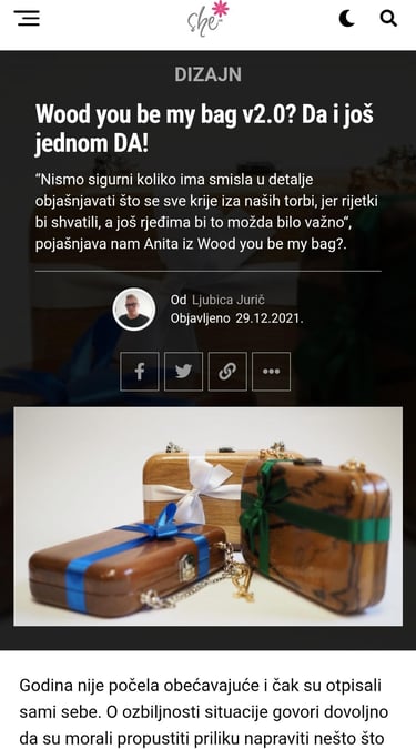 she.hr wooden bags by Wood you be my bag?