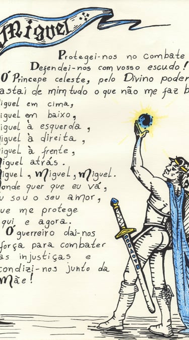 Paganização da oração ao General dos exércitos celestiais, Miguel, por Jaum em 2018
