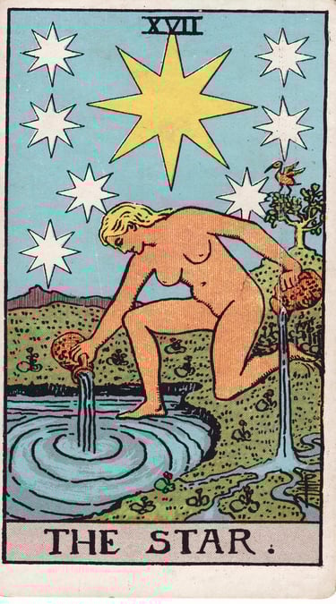 The Star tarot card meaning – hope, healing, and inspiration.