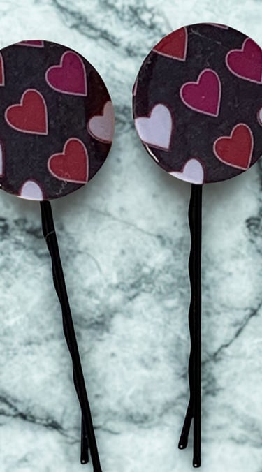 Heart Hair Pins