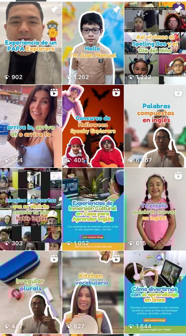 reel y portadas de explorers english club