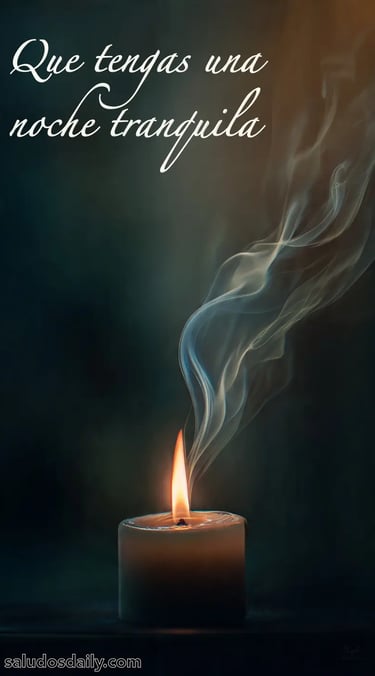 Ilustración cercana de una vela recién apagada, con una fina columna de humo elevándose suavemente 