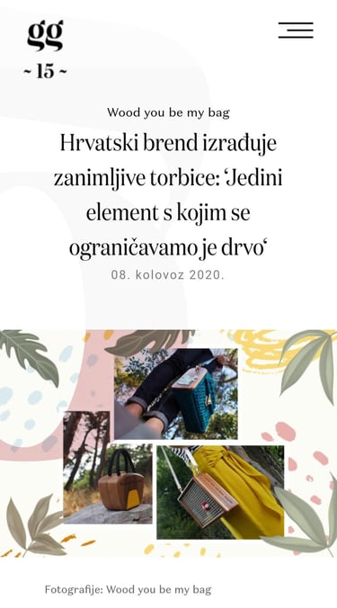 Gloria Glam intervju drvene torbe