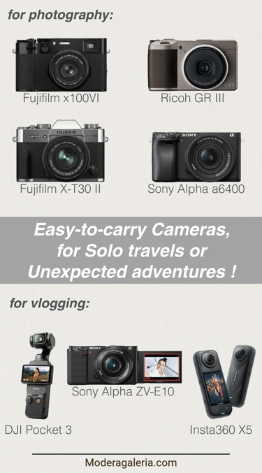 easy to carry cameras for solo travels or unexpected adventures!