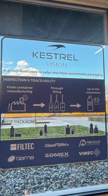 Sticker vitre Kestrel Vision Inspection & Traceability