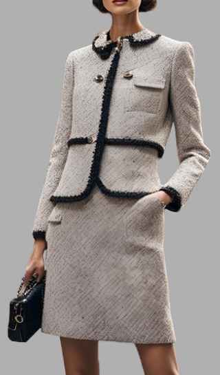 Chanel style fabrics, Chanel inspired fabrics, woolen tweed fabrics