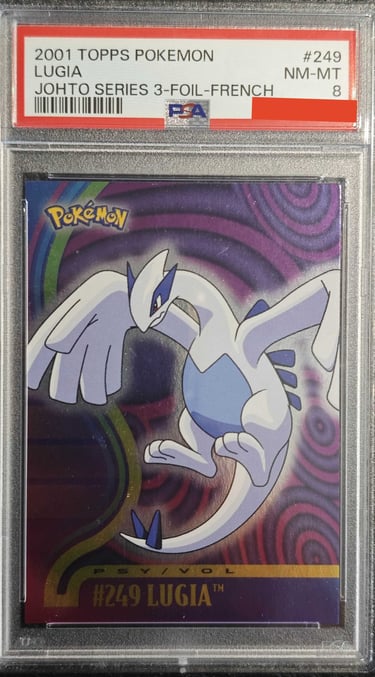 Lugia foil PSA 8 topps série 3 Jotho