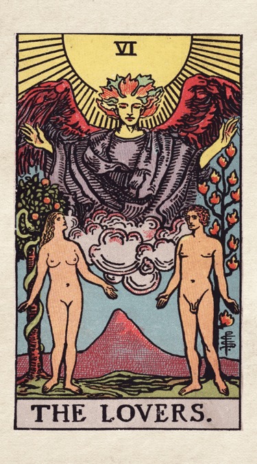 The Lovers: Symbolizes relationships, choices, and aligning with values.