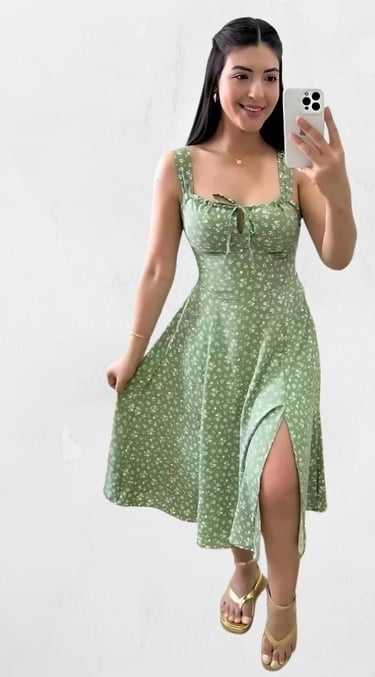 Vestido florido Midi