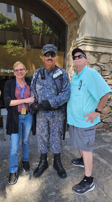 Lady and The Pirate ate so much they were arrested in Montevideo, Uruguay