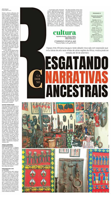 a magazine article about the history of the arts of the americas