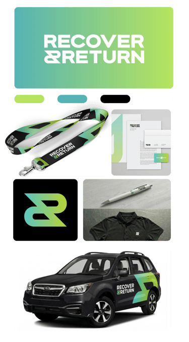 Recover & Return Branding By Maljers Creative