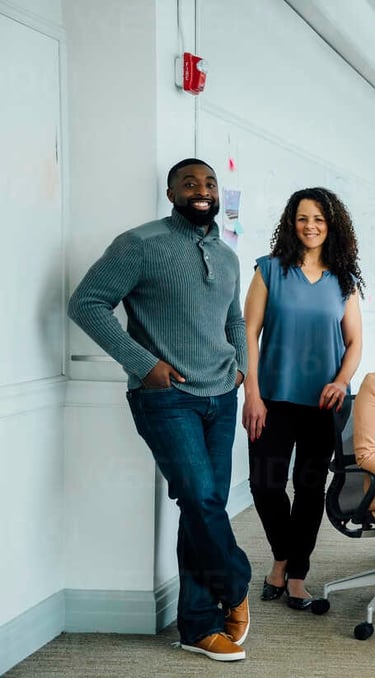 Portrait of diverse business people