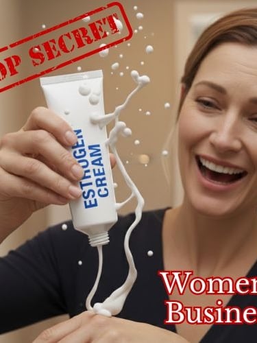 woman using estrogen cream