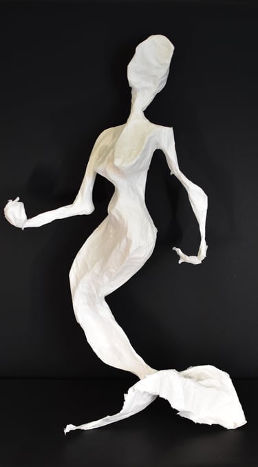 Mermaid paper sculpture Sète France