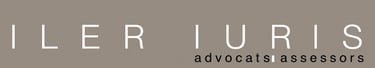 Official logo of Iler Iuris advocats i assessors law firm on a grey background.