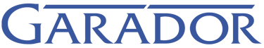 a blue and white logo for the garador group