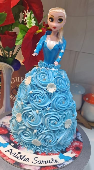 Princess Doll Truffle Cake