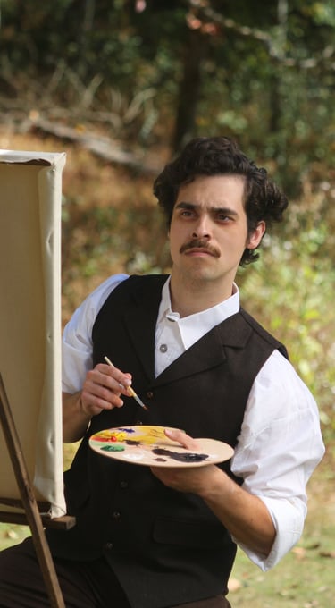 Harrison Acting as a Painter