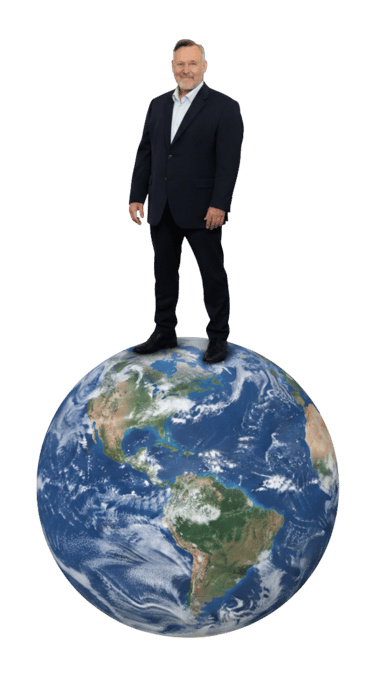 gary k standing on top of the world