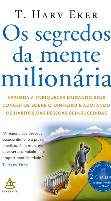 Capa do livro Os Segredos da Mente Milionária, de T. Harv Eker.